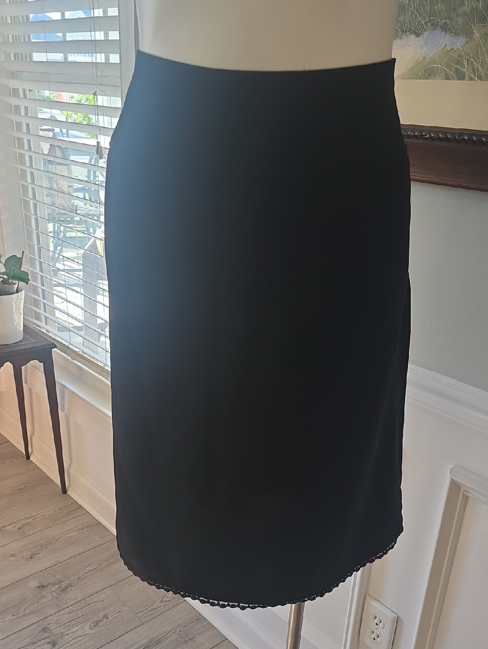 Style & Co. Black Scalloped-Hem Pencil Skirt